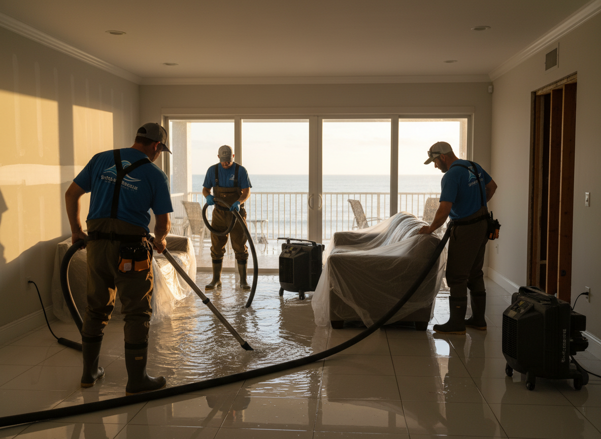 Water Damage Restoration work by Water Damage Restoration Surfside in Surfside, California