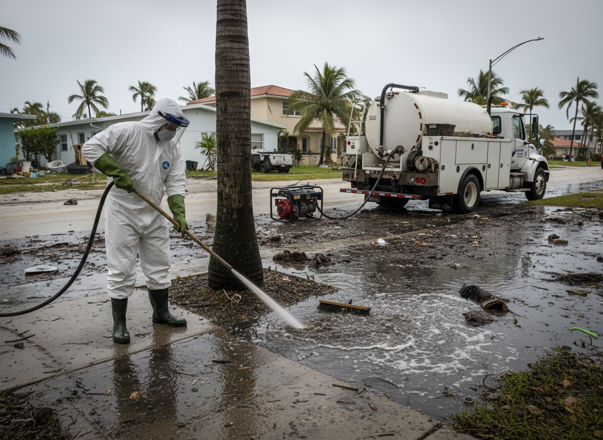 sewage cleanup in Surfside