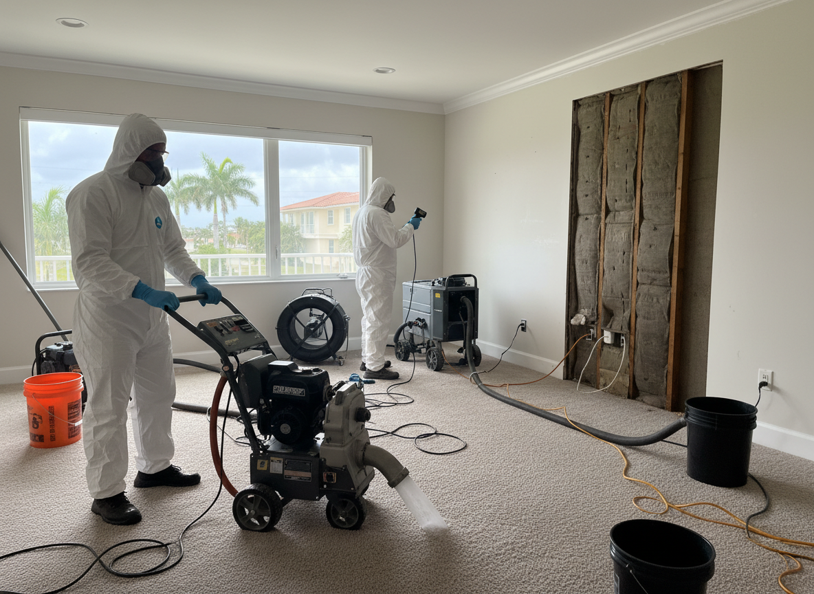 Water damage mitigation in Surfside
